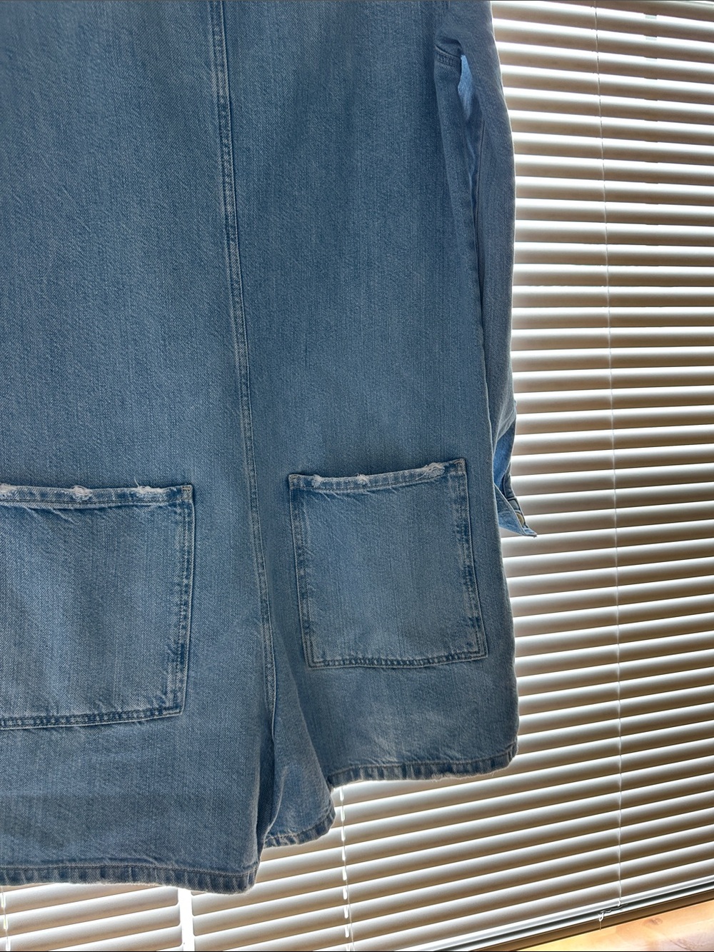 Zara Light Blue Denim Romper Jumpsuit - Picture 14 of 14